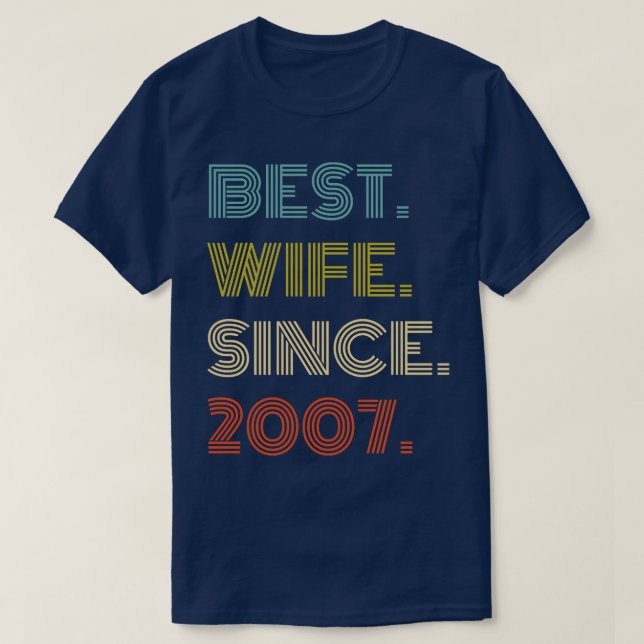 Bästa fru sedan 2007 t shirt (Design framsida)