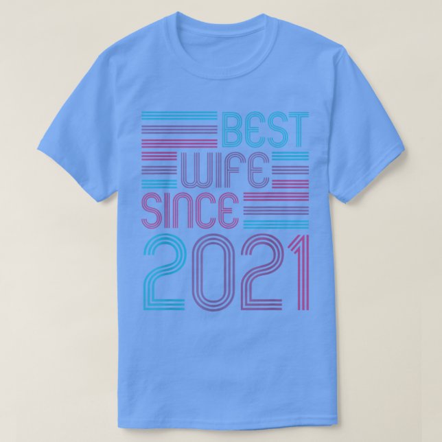 Bästa fru sedan 2021 1:a Bröllopsdagens årsdag T Shirt (Design framsida)