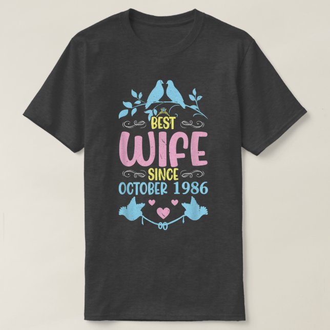 Bästa fru sedan bröllopet i oktober 1993 Gift 29 å T Shirt (Design framsida)