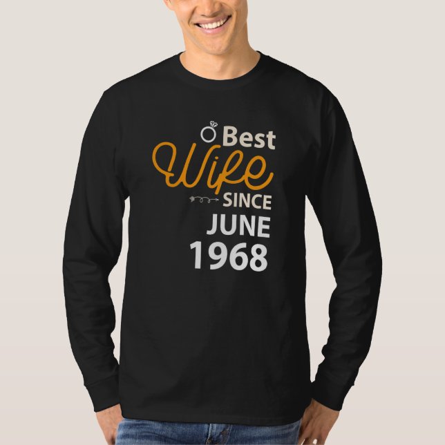 Bästa fru sedan juni 1968 på femfjortonde Bröllop- T Shirt (Framsida)