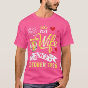 Bästa fru sedan oktober 1998, Lycklig gift 24 år T Shirt