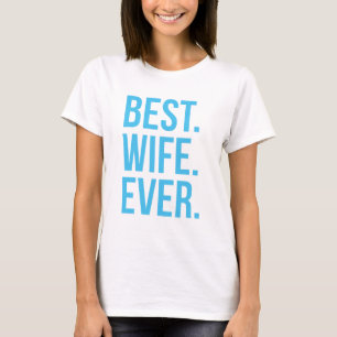 Bästa frun någonsin Modern blå text T Shirt