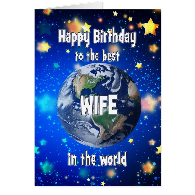 Bästa frun på världsdagen hälsningskort (Framsidan)