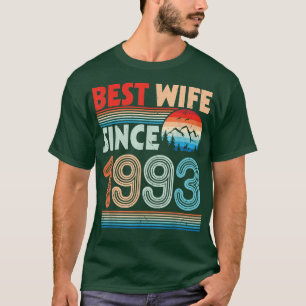 Bästa frun sedan 1993 Lycklig Make gift Bröllop T Shirt