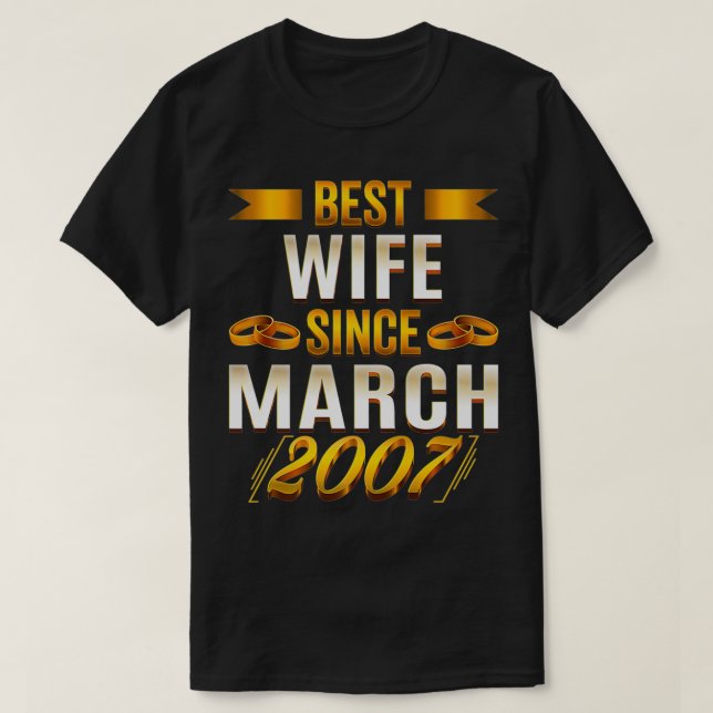 Bästa frun sedan mars 2007 t shirt (Design framsida)