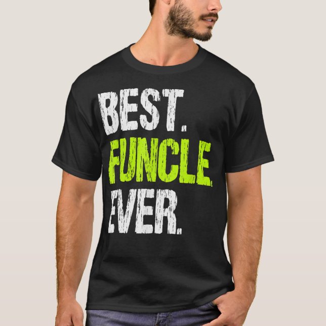 Bästa Funcle All Coola Roligt Fars dag T Shirt (Framsida)