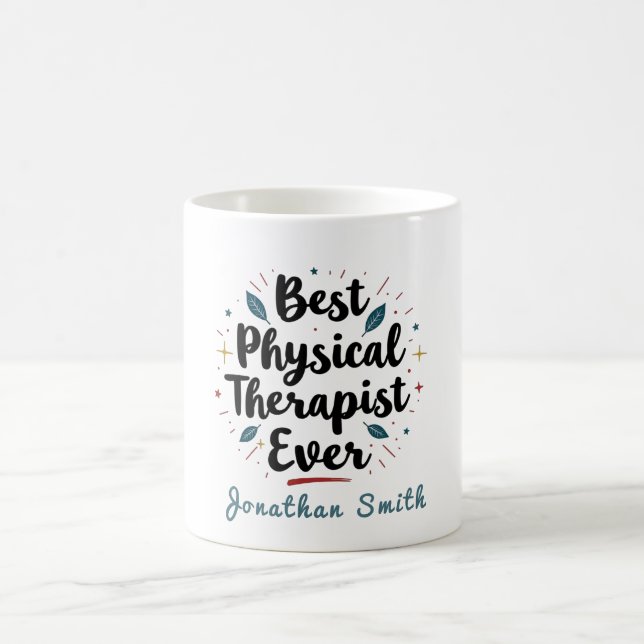 Bästa Fysioterapeut Någon Gang Typografipresent Kaffemugg (Center)