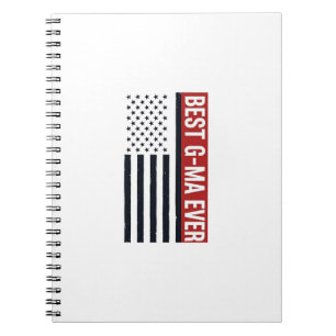 Bästa G-Ma Någonsin Patriotisk Flagg Vektor Design Anteckningsbok