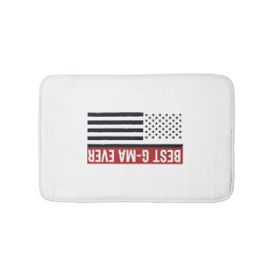 Bästa G-Ma Någonsin Patriotisk Flagg Vektor Design Badrumsmatta