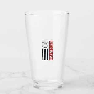Bästa G-Ma Någonsin Patriotisk Flagg Vektor Design Glaskopp