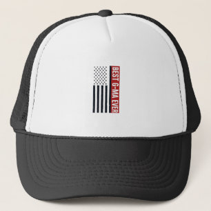 Bästa G-Ma Någonsin Patriotisk Flagg Vektor Design Keps