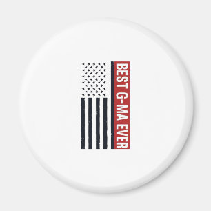 Bästa G-Ma Någonsin Patriotisk Flagg Vektor Design Magnet