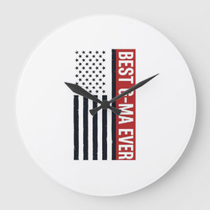 Bästa G-Ma Någonsin Patriotisk Flagg Vektor Design Stor Klocka