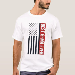 Bästa G-Ma Någonsin Patriotisk Flagg Vektor Design T Shirt