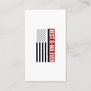Bästa G-Ma Någonsin Patriotisk Flagg Vektor Design Visitkort