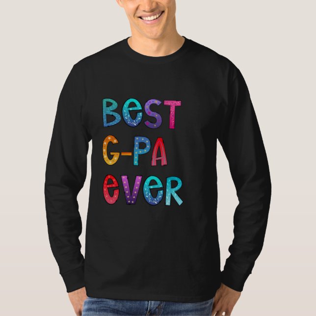 Bästa G-Pa någonsin färgstark, Pappa-skirt, Pappa- T Shirt (Framsida)