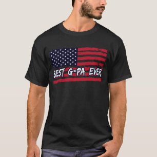 Bästa G-pa någonsin USA Flagga Grandpa Fars dag Gi T Shirt