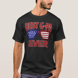Bästa G-pa någonsin USA Flagga Grandpa Fars dag Gi T Shirt