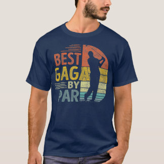 Bästa Gaga per Fars dag Golf Gift Grandpa T Shirt