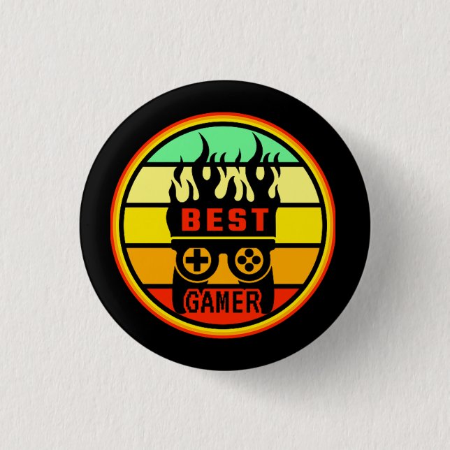 BÄSTA GAMER - GAMING NERD KNAPP (Framsida)