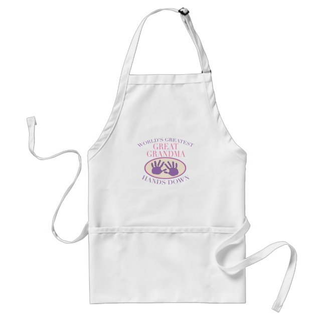 Bästa gammelmormor för hand T-shirt Förkläde (Framsidan)