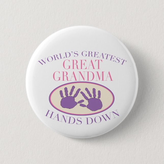 Bästa gammelmormor T-shirt Knapp (Framsida)