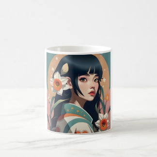 Bästa gåva: Anime Girl i Kimono Mugg