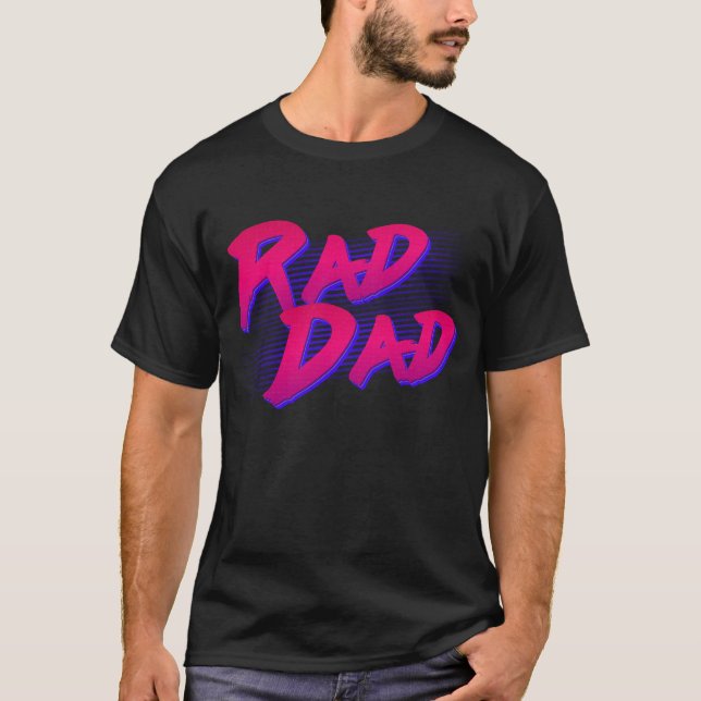 Bästa gåva för Pappa Rad Pappa Retro T Shirt (Framsida)