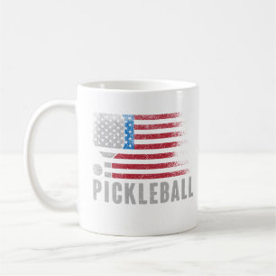 Bästa gåva från USA flagga till Pickleball Fläkt f Kaffemugg