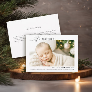 Bästa gåva - minimalistisk kalligrafi jul Baby Meddelande