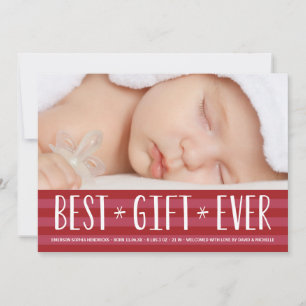 Bästa gåva någonsin   Helgdag Birth Notice Julkort