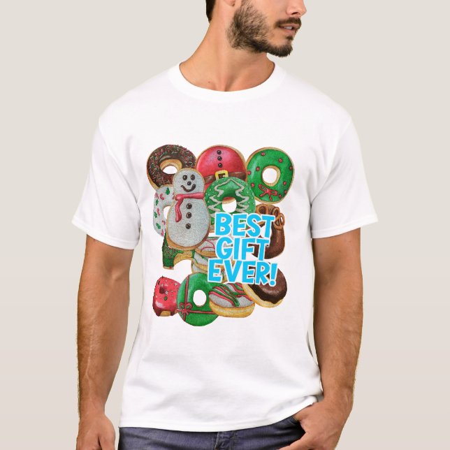 Bästa gåva någonsin! Julafton Doughnut T Shirt (Framsida)