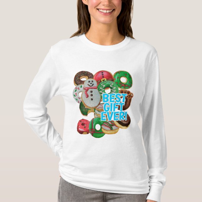 Bästa gåva någonsin! Julafton Doughnut T Shirt (Framsida)