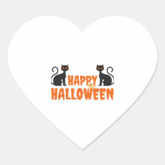 Bästa gåva till halloween happy halloween hjärtformat klistermärke