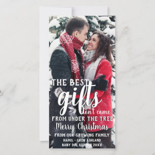 Bästa gåva under meddelandet om Graviden Träd Julkort