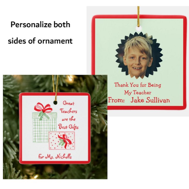 Bästa gåvor från Helgdag med vattenfärg Julgransprydnad Keramik (Skapare uppladdad)