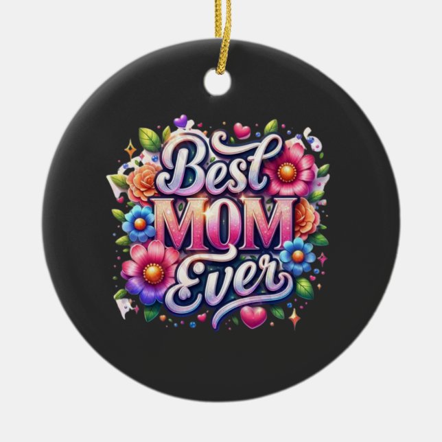 Bästa gåvor från Mamma Mugg Mors dag Julgransprydnad Keramik (Framsidan)