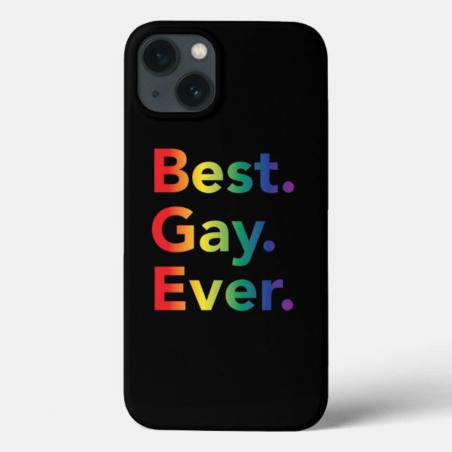 Bästa Gay Aldrig HBT Rainbow Flagga iphone case (Baksida)