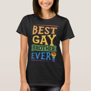 Bästa Gay Brother någonsin Cute Gay pride Syskon T Shirt