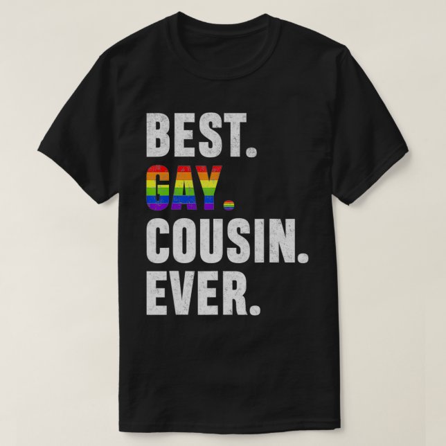 Bästa Gay Cousin någonsin T Shirt (Design framsida)