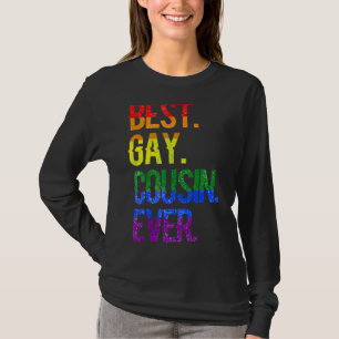 Bästa Gay Cousin nånsin LGB-Pridet Rainbow Flagga T Shirt