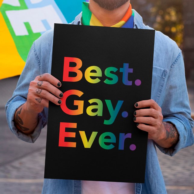 Bästa Gay Någonsin | HBTQ regnbågsflagga Poster (Skapare uppladdad)