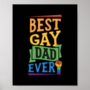 Bästa Gay Pappa någonsin Cute Funny Gay pride från Poster