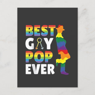 Bästa Gay Pop Aldrig HBT-Pride Månad Grandpa Pappa Inbjudan Vykort