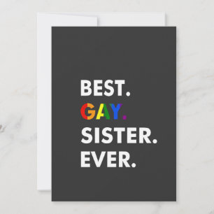 Bästa Gay Sister - någonsin funny HBT-Pride för re Inbjudningar