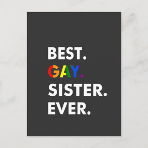 Bästa Gay Sister - någonsin funny HBT-Pride för re Meddelande Vykort
