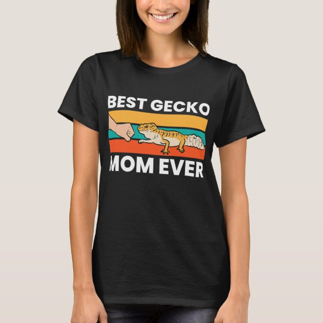 Bästa Gecko Mamma någonsin nuny Leopard Gecko Mamm T Shirt (Framsida)