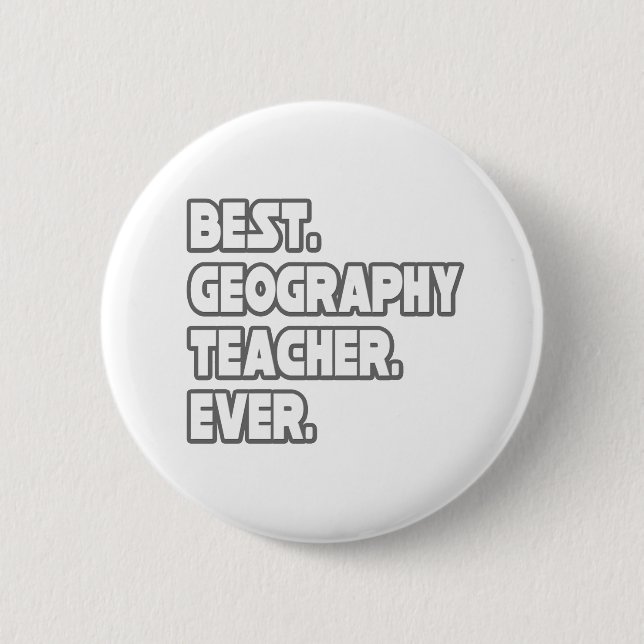 Bästa geografiska lärare någonsin knapp (Framsida)
