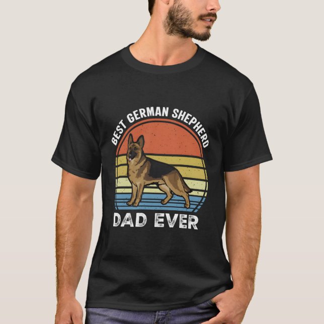 Bästa Ger Shepherd Pappa någonsin T Shirt (Framsida)