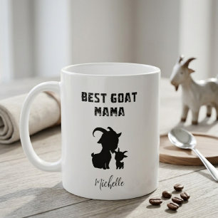 Bästa getmamma någonsin Rolig gårdsdjursälskare Kaffemugg